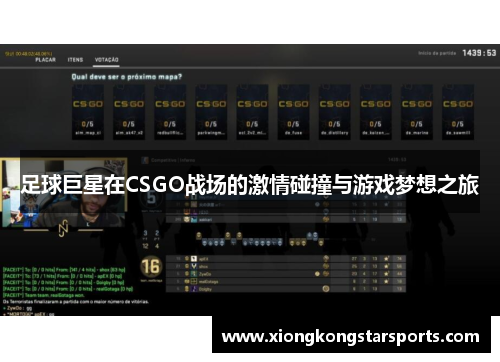 足球巨星在CSGO战场的激情碰撞与游戏梦想之旅